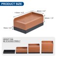 thumbnail image 2 of Unique Bargains 3 Inch Furniture Risers Rectangle Bed Lifters Adjustable Stackable Couch Riser, Brown 4 Pack, 2 of 7