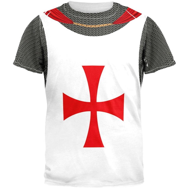 T-Shirt pour Adulte à Imprimé Intégral de Costume de Templier des Chevaliers