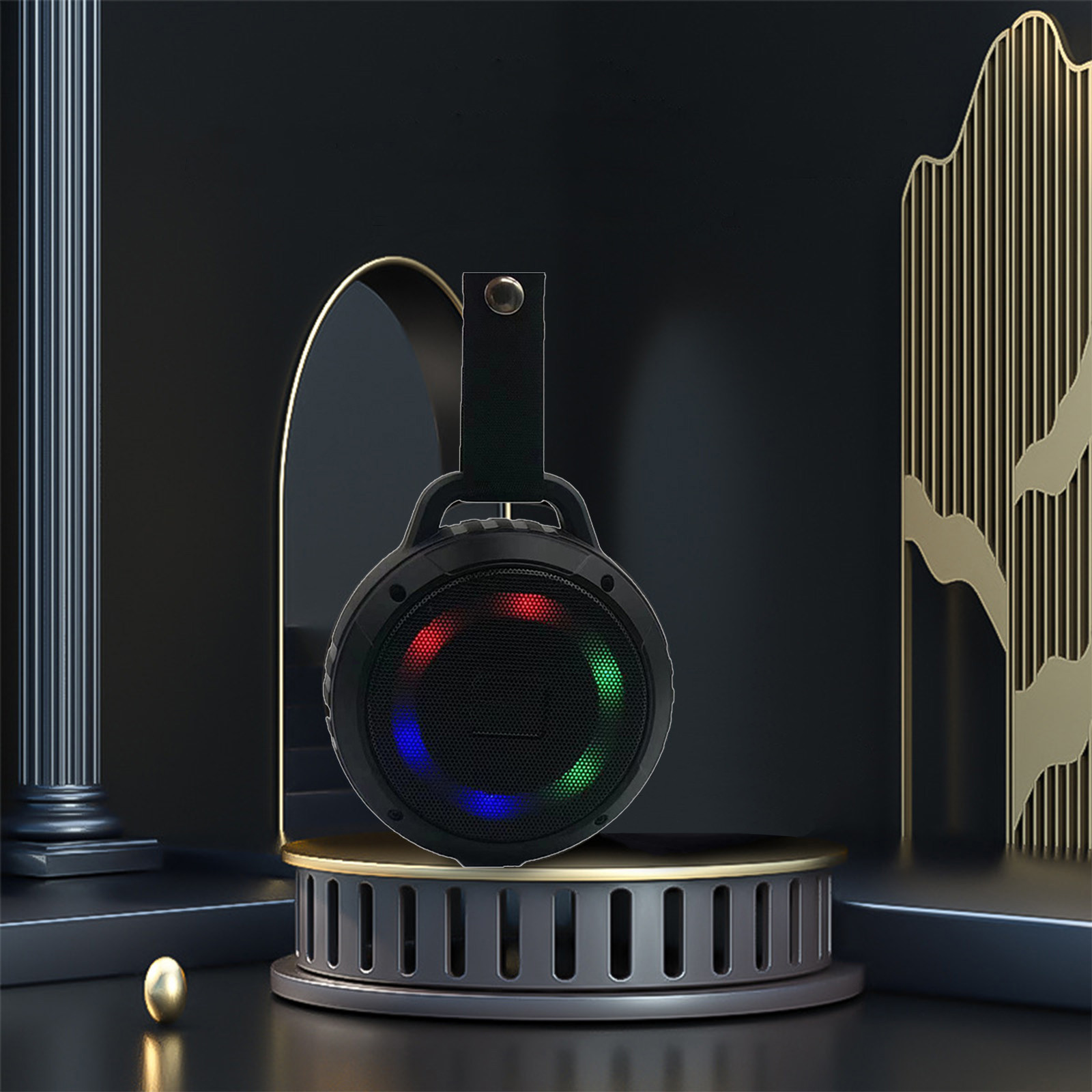 TopLLC Colorful Light Bluetooth Speaker Luminous Outdoor Mountaineering Speaker Portable Pendant Speaker High-power Long Standby Wireless Bluetooth Speaker on Clearance