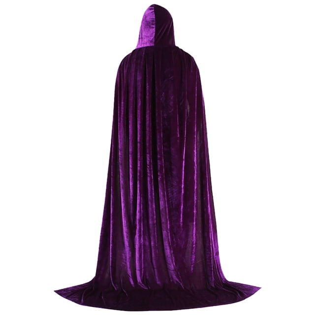 Unisex Solid Velvet Halloween Witch Cape - Multiple Sizes Accessory for Parties and Performances