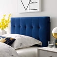 thumbnail image 1 of Modway Lily Biscuit Tufted Twin Performance Velvet Headboard, Navy, 1 of 8