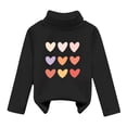 thumbnail image 1 of Girls Fall Tshirts High Collar Velvet Warmth Soft Unisex H Going Out Fall Tops for 5-6 Years, 1 of 3