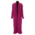 thumbnail image 4 of Comdrip Long Cardigans for Women! Long Cardigans for Women Open Front Cable Knit Cardigan Open Front Oversized Draped Sweater Outerwear Fall Cardigans for Women Hot Pink M, 4 of 4
