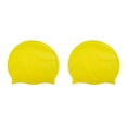thumbnail image 1 of Swimming Cap for Long Hair 2Pc Adult Universal Pure Silicone Ear Protection Swimming Caps, 1 of 1