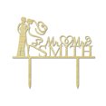 thumbnail image 1 of Mr & Mrs Custom Wedding Cake Topper Persoanlized Rustic Bride And Groom Cake Topper Cake Decoration 7-8 Inches Wide, 1 of 3