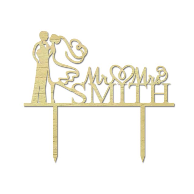 Mr & Mrs Custom Wedding Cake Topper Persoanlized Rustic Bride And Groom Cake Topper Cake Decoration 7-8 Inches Wide