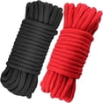 thumbnail image 1 of Estbridg Casewin Braided Twisted Silk Ropes 8mm Diameter Soft Solid Braided Twisted Ropes Decorative Twisted Satin Shiny Cord Rope for All Purpose and DIY Craft (Red 1 Piece), 1 of 8