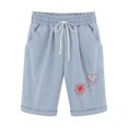 thumbnail image 2 of Shorts à Taille Élastique pour Femmes Mode Décontractée Shorts Amples Taille Élastique Poche d'Été Shorts Taille Élastique Femmes Taille 16 Shorts Femmes, 2 of 4