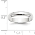 thumbnail image 3 of 14 Carats Or Blanc 4mm Poids Léger Demi-Rond Taille de Bande 7, 3 of 3