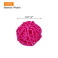 thumbnail image 2 of Unique Bargains 12 Pcs Wicker Rattan Balls Decorative Balls 1.2Inch for Vase Fillers ,Wedding ,Party ,Rose, 2 of 5