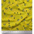 thumbnail image 1 of Toile de Coton Cambric Feuilles & Tissu de Décor d'Insectes Yard Imprimé 42 Pouces de Large, 1 of 3