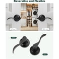 thumbnail image 4 of Poignée de Porte d'Intimité Intérieure avec Serrure, Levier de Porte Mat pour Salle de Bain et Chambre, Poignée de Porte Style Vague, Intérieur, Mat, Réversible, Verrouillage Sans Clé, 4 of 7