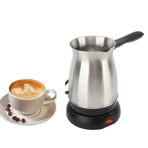 SUTENGDA Stainless Steel Percolator Coffee Pot  600ML Capacity  5-6 Cups  Electric Coffee Maker with Keep Warm Function  Multi-Purpose Brewer for Coffee  Tea  Milk  Easy One-Button Operat