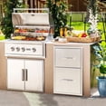 thumbnail image 3 of Armoire de Rangement de Cuisine Extérieure en Acier Inoxydable Résistante aux Intempéries avec Tiroir Rabattable, 2 Tiroirs Coulissants et Porte-Essuie-Tout – Tiroirs d'Accès Durables pour Îlot de BBQ, Station de Gril de Patio, 3 of 6