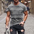 thumbnail image 1 of Qertyioot Chemises Hawaïennes pour Hommes, Col Rond Imprimé à Rayures Pull Sport Manches Courtes, 1 of 5