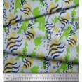 thumbnail image 2 of Soimoi Green Velvet Fabric Leopard & Wild Animal Skin Fabric Prints by Yard 58 Inch Wide, 2 of 3