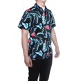 thumbnail image 2 of Gravity Threads Chemise Habillée Hawaïenne Tropicale, Noir Turquoise S, 2 of 2