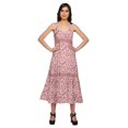 thumbnail image 1 of Moomaya Robe Longue Maxi Imprimée pour Femmes Sans Manches à Col en V Décontractée Évasée Kurta, 1 of 6