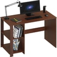 thumbnail image 1 of SHW Bureau d'Ordinateur pour Bureau à Domicile avec Étagères, Cerisier, 1 of 4