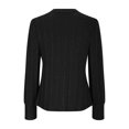 thumbnail image 4 of Timegard Hauts d'Automne pour Femmes Manches Longues Bouffantes Col Rond T-Shirts Décontractés Sport Couleur Unie Blouses Basiques, 4 of 5