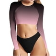 thumbnail image 1 of LSLJS Maillot de Bain Femme Imprimé à Manches Longues à Col Rond Fendu, Maillots de Bain pour Femmes, 1 of 3