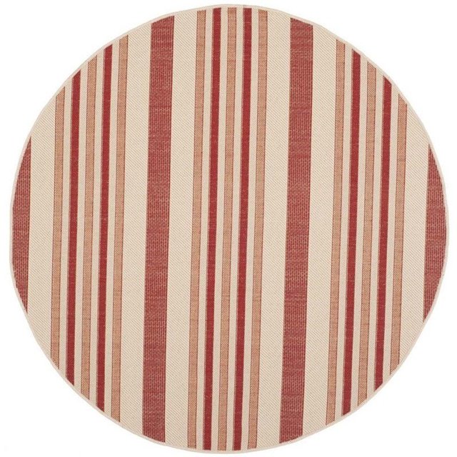 Safavieh Tapis Beige Intérieur Extérieur - Rond 6 Pieds7 Pouces