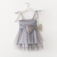 thumbnail image 2 of MIASHUI Robe à Bretelles Sans Manches avec Nœud pour Tout-Petites Filles pour et Gris, 2-3 Ans, 2 of 5