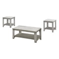 thumbnail image 1 of Monarch Specialties Table Set, 3pcs Set, Coffee, End, Side, Accent, Living Room, Laminate, Grey, Transitional, 1 of 4