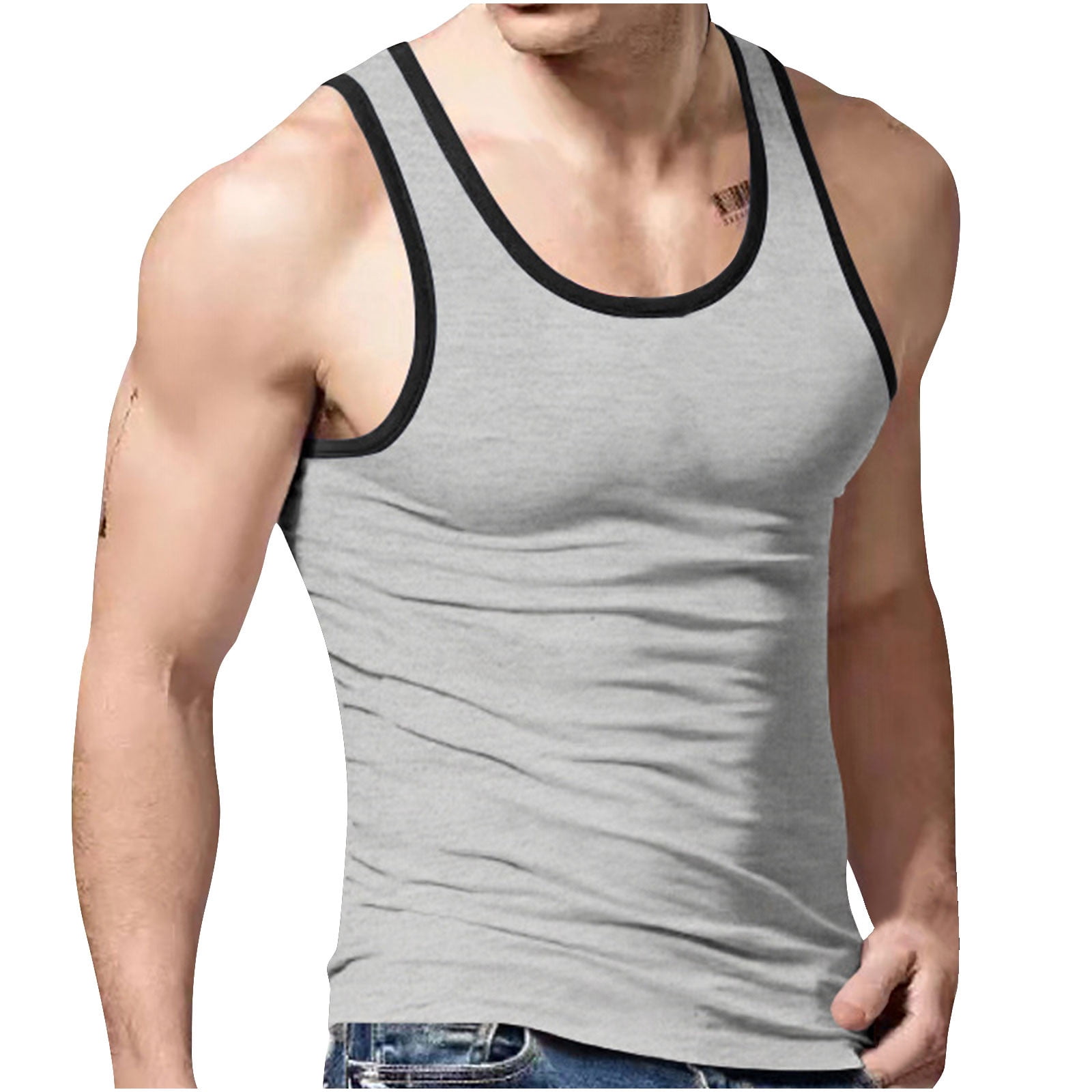 SROBPTY Haut d'Été pour Homme, Chemises Sans Manches pour Hommes ...