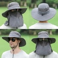 thumbnail image 3 of Maytalsory Waterproof Face Covering Sun Hat For Outdoor Activities Adjustable Hood Light gray, 3 of 6