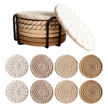TopLLC Table Mats Drink Mats Coffee Cup Mats 8 Pack Cup Mats Bohemian Style Mats the coasters