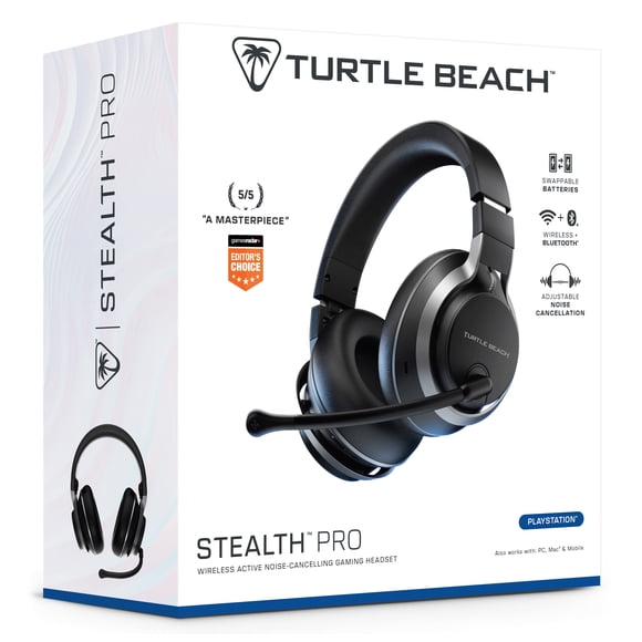 Casque gaming antibruit multiplateforme sans fil Turtle Beach® Stealth™ Pro pour PlayStation® (noir)