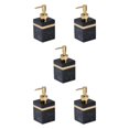 thumbnail image 1 of Ruiboury Resin Soap Dispenser Reusable for Tabletop Kitchen Shower Shampoo Bathroom Black 250ml 5Set, 1 of 6