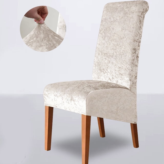 Dvkptbk Chairs Cover Velvet Stretch Chair Cover Large Slant High Back Chair Cover Solid Color Home Hotel Dining Chair Cover Allin One All Inclusive Dirtproof
