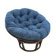 thumbnail image 2 of International Caravan Bali Rattan Papasan Cushion Chair-Indigo, 2 of 3