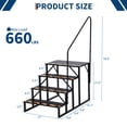thumbnail image 1 of Yiwa Heavy Duty RV Step Ladder with Handrail, Stable Stairs for Mobile Homes, Pools, Hot Tubs, and Trampolines, 1 of 6