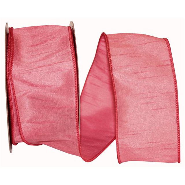 Reliant Ribbon 92975W-067-40H 20.5 in. 20 Yards Dupioni Supreme Wired Edge Ribbon, Dusty Rose