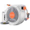 thumbnail image 1 of Retractable Garden Hose Reel 1/2 Inch x 130Ft,Wall Mounted Hose Reel with 9 Function Sprayer Nozzle,- Auto Rewind System, 1 of 9