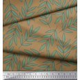 thumbnail image 2 of Soimoi Brown Poly Georgette Fabric Pecan Leaves Decor Fabric Printed Yard 52 Inch Wide, 2 of 3