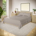 thumbnail image 2 of Beautiful Signature Floral 4-Piece Percale Fawn Sheet Set, Queen by Drew Barrymore, 2 of 5