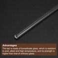 thumbnail image 4 of Unique Bargains 3.3 Borosilicate Glass Stick 9.84' Length 4mm Dia Stir Rod Round for Lab Kitchen Science 10Pcs, 4 of 5