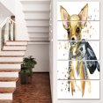 thumbnail image 1 of Brown Toy Terrier Dog Watercolor - Abstract Canvas Art Print, 1 of 3