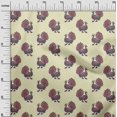 thumbnail image 2 of oneOone Silk Tabby Fabric Peacock Block Printed Fabric 1 Yard 42 Inch Wide, 2 of 4
