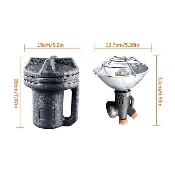 HCBY Ice Fishing & Camping Gas Heater, Portable Mini Heater for Tents, Sheds, and Outdoor Winter Activities, Compact Design with Protective Cover, Uses Propane Canister (Not Included)