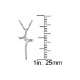 thumbnail image 2 of Diamond Cross Pendant Round Solitaire 10K White Gold Necklace, 2 of 2