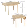 thumbnail image 2 of CoSoTower Solid Wood Kitchen Table, Drop Leaf Tables for Small Spaces, Folding Dining Table, Natural, 2 of 7