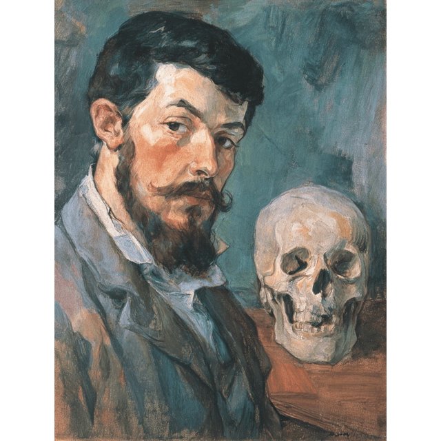 Qisvanset Man Holding Skull Canvas Print 12x16 Inch Gallery Wall Art