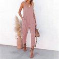 thumbnail image 1 of drppepioner Combinaison Femme Mode Été Poche Solide Décontractée Sans Manches à Bretelles, 1 of 1