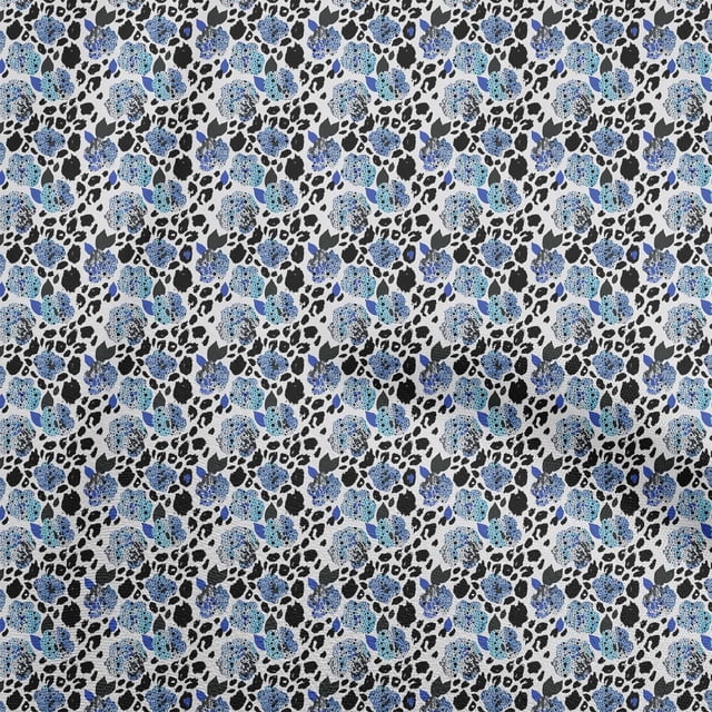 oneOone Cotton Silk Medium Blue2 Fabric Texture Craft Projects Decor Fabric Printed By The Yard 42 Inch Wide