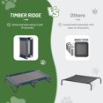 thumbnail image 3 of TIMBER RIDGE Outdoor Dog Bed with Canopy Cooling Elevated Dog Bed Portable Raised Dog Bed with Removable Canopy Shade Tent Dog Bed Dog Shade for Outside Medium Grey, 3 of 5